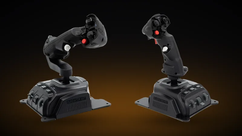 VKB Gladiator NXT EVO Omni Throttle and Space Combat Edition joystick for Star Citizen